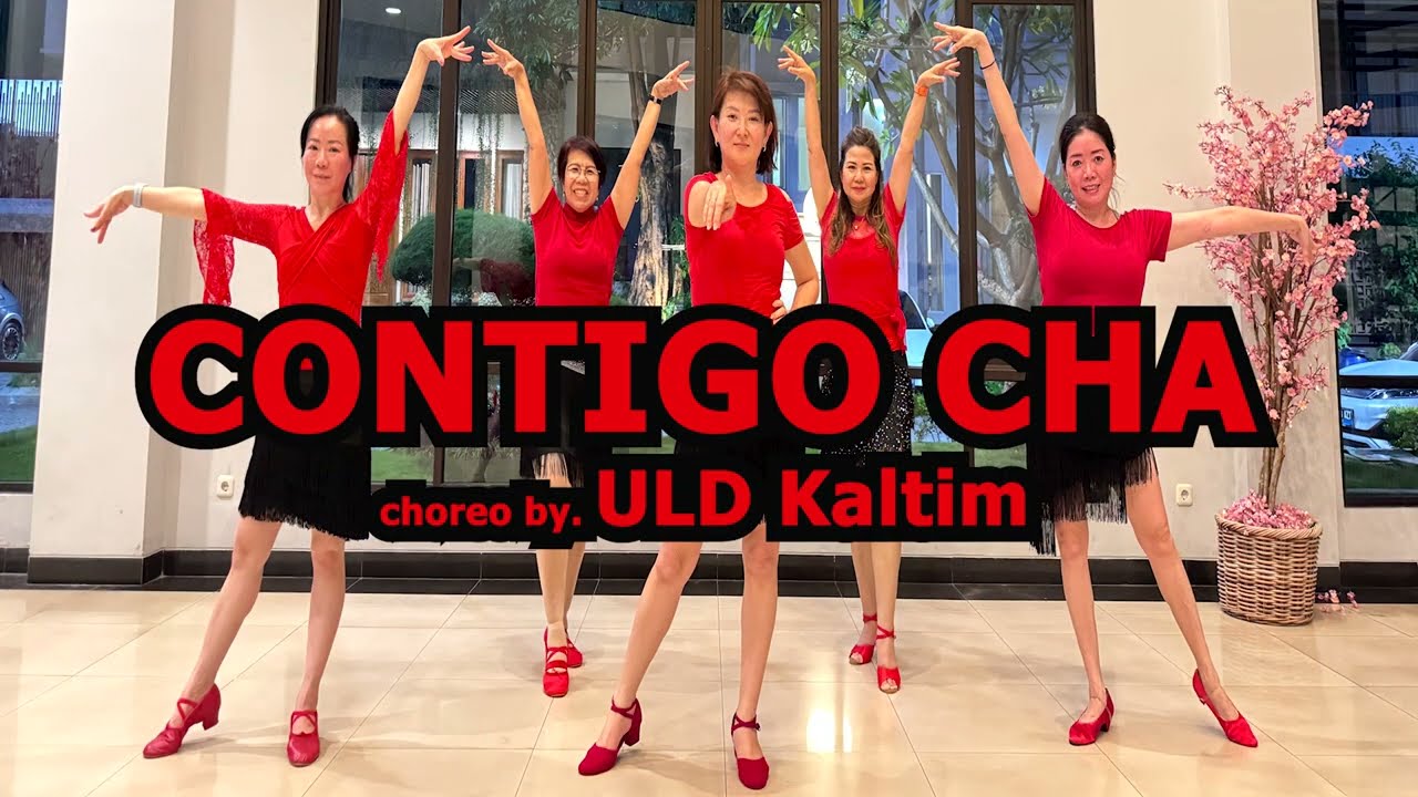 CONTIGO CHA choreo by. ULD Kaltim | Line Dance | Demo by. The Coolest Group