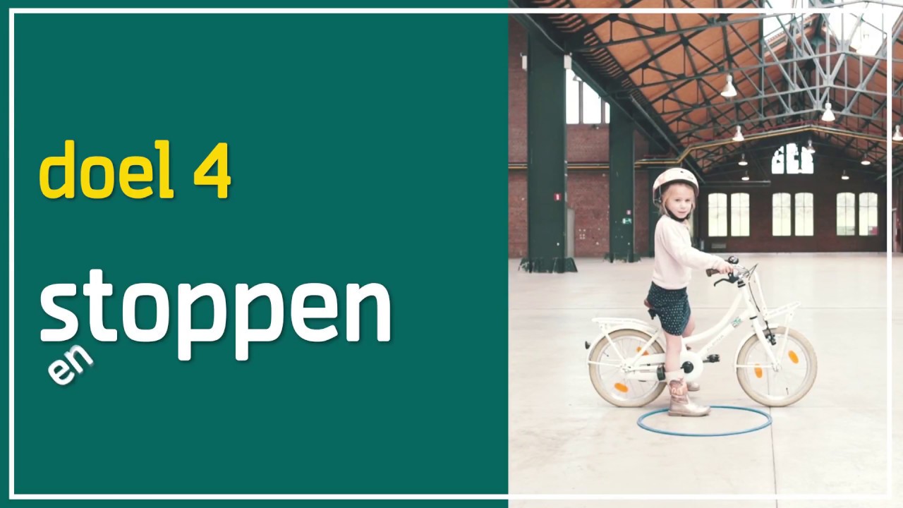 Leer je kind zelf fietsen | Doel 4: Stoppen en afstappen