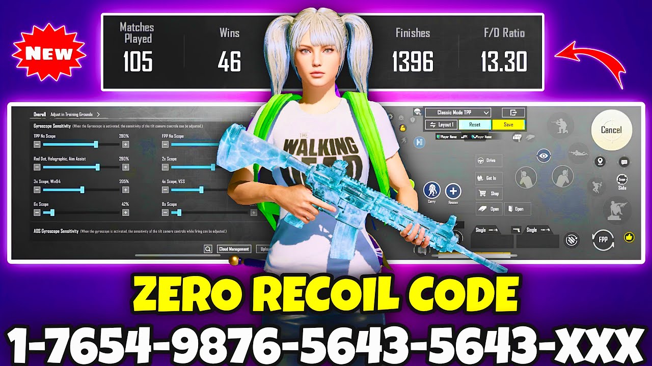 🔥Bgmi sensitivity settings 2026 🥵 | Bgmi best sensitivity settings 😱| Zero recoil sensitivity bgmi.