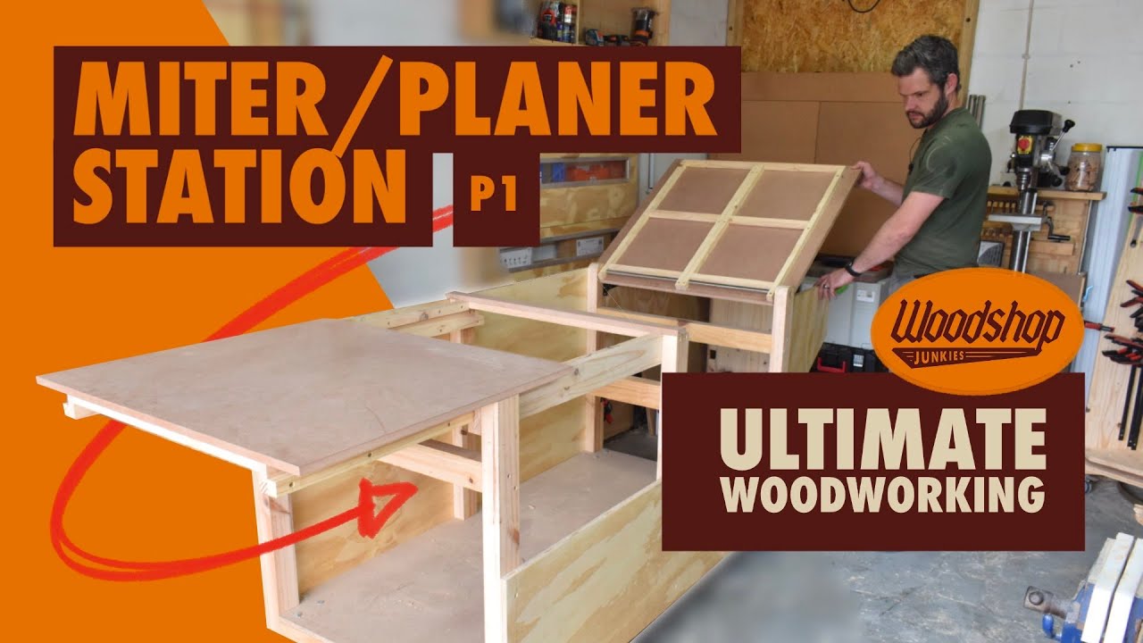 Ultimate Small Woodworking Workshop - Planer/Miter Bench NEW Design! P1