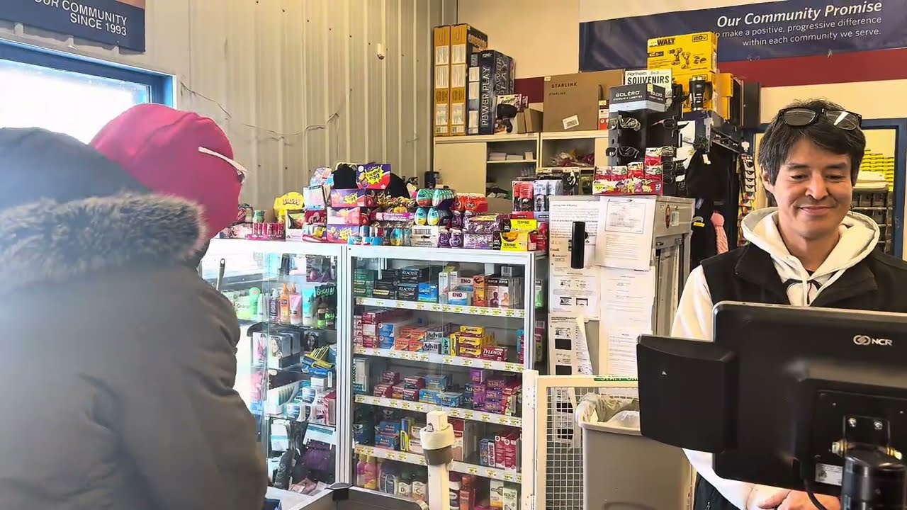 Walking to the Northern Store in Lac Brochet, Manitoba 🇨🇦 | Grocery Prices in Northern Canada