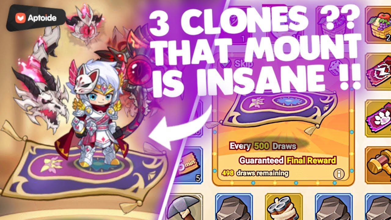 DUPLICATE SKILLS with MAGIC CARPET Mount in Legend of Mushroom - Lucky Spinner