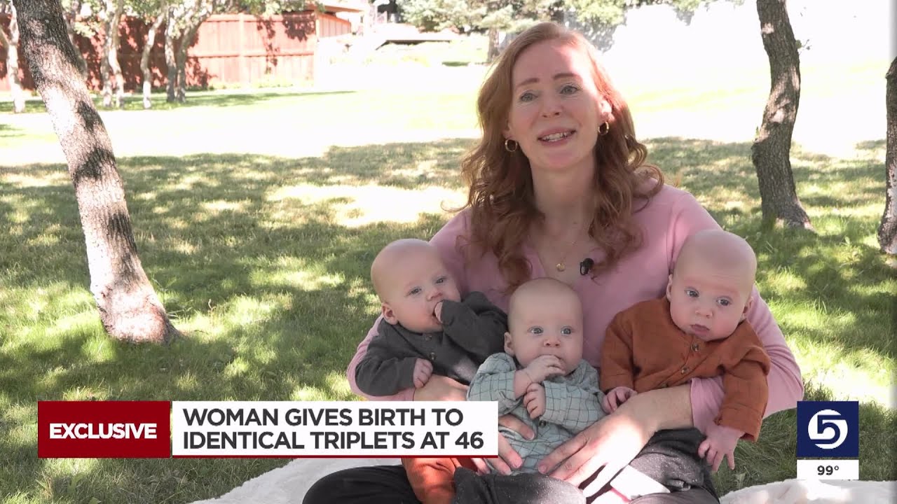 46 year old gives birth to identical triplets, 1 in 20 billion odds