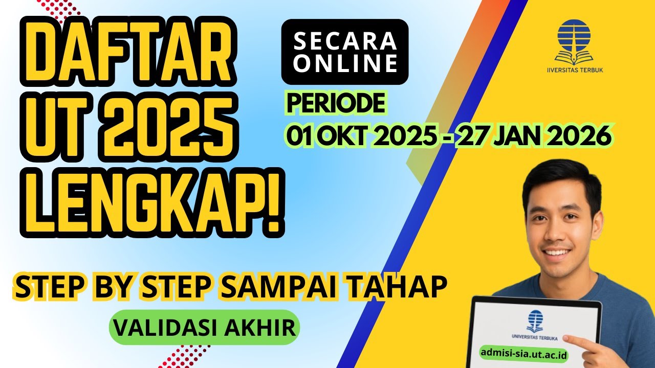 TUTORIAL LENGKAP DAFTAR KULIAH  DI UNIVERSITAS TERBUKA TAHUN 2025 (Periode 1 Okt 2025 - 27 Jan 2026)