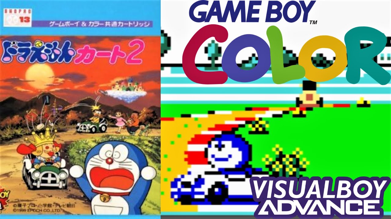 Doraemon Kart 2 (1999) Nintendo GameBoy Color Gameplay in HD (VisualBoy Advance)