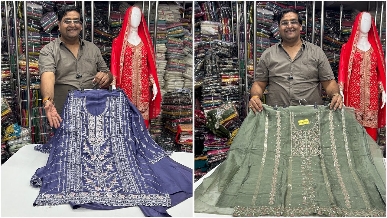 500 से ₹700 में लेटेस्ट अनस्टिच्ड पाकिस्तानी सूट कलेक्शन 2026,Mannat Trends Surat #suratsuit 