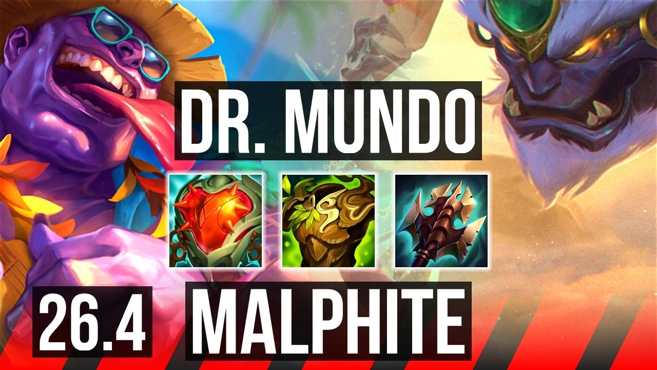 DR. MUNDO vs MALPHITE (TOP) | Good KDA: 12/1/4 | EUW Master | 26.4
