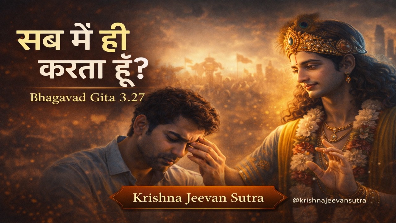 कर्तापन का भ्रम | कर्म करो… कर्ता मत बनो |  Bhagavad Gita 3.27