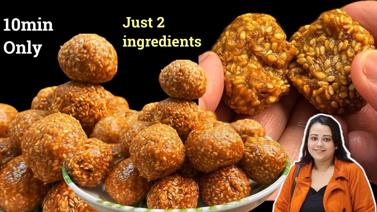 Soft Til Gud Laddu in 10 Mins||तिल गुड़ के लड्डू बनाने की विधि ||मकर संक्रांति स्पेशल तिल के लड्डू||