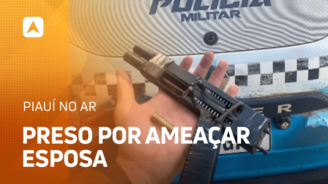 Homem é preso após ameaçar esposa em Regeneração