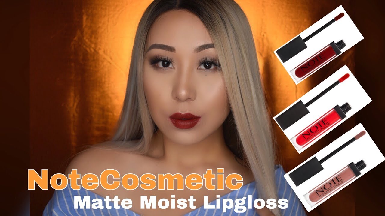Note Cosmetic Matte Moist Lip Gloss Swatches