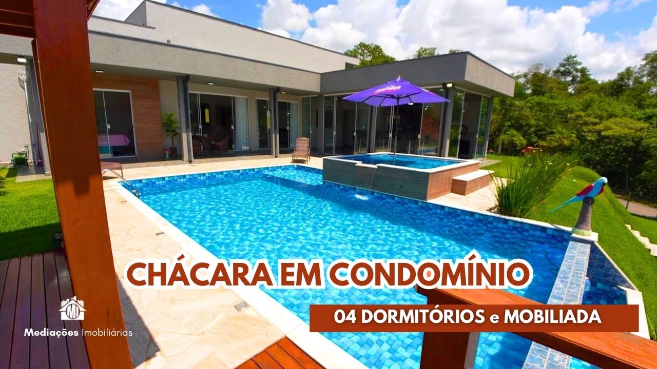 VENDIDA!!! CHÁCARA EM CONDOMÍNIO NO INTERIOR DE SP COM 04 DORMITÓRIOS e MOBILIADA #pinhalzinho