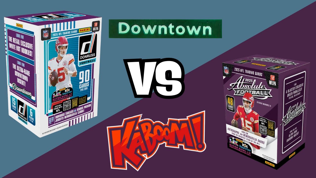 ABSOLUTE FOOTBALL VS DONRUSS FOOTBALL BLASTER BOX BATTLE!