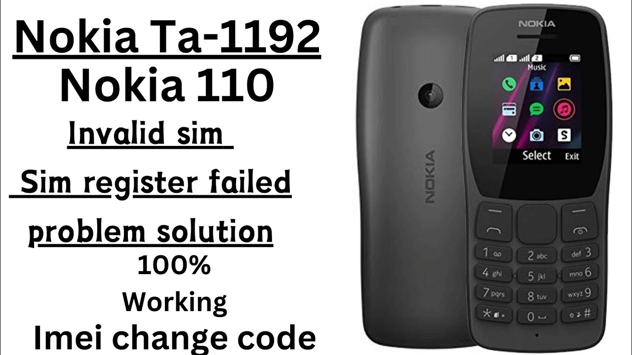 nokia 110 Ta 1192 imei change code