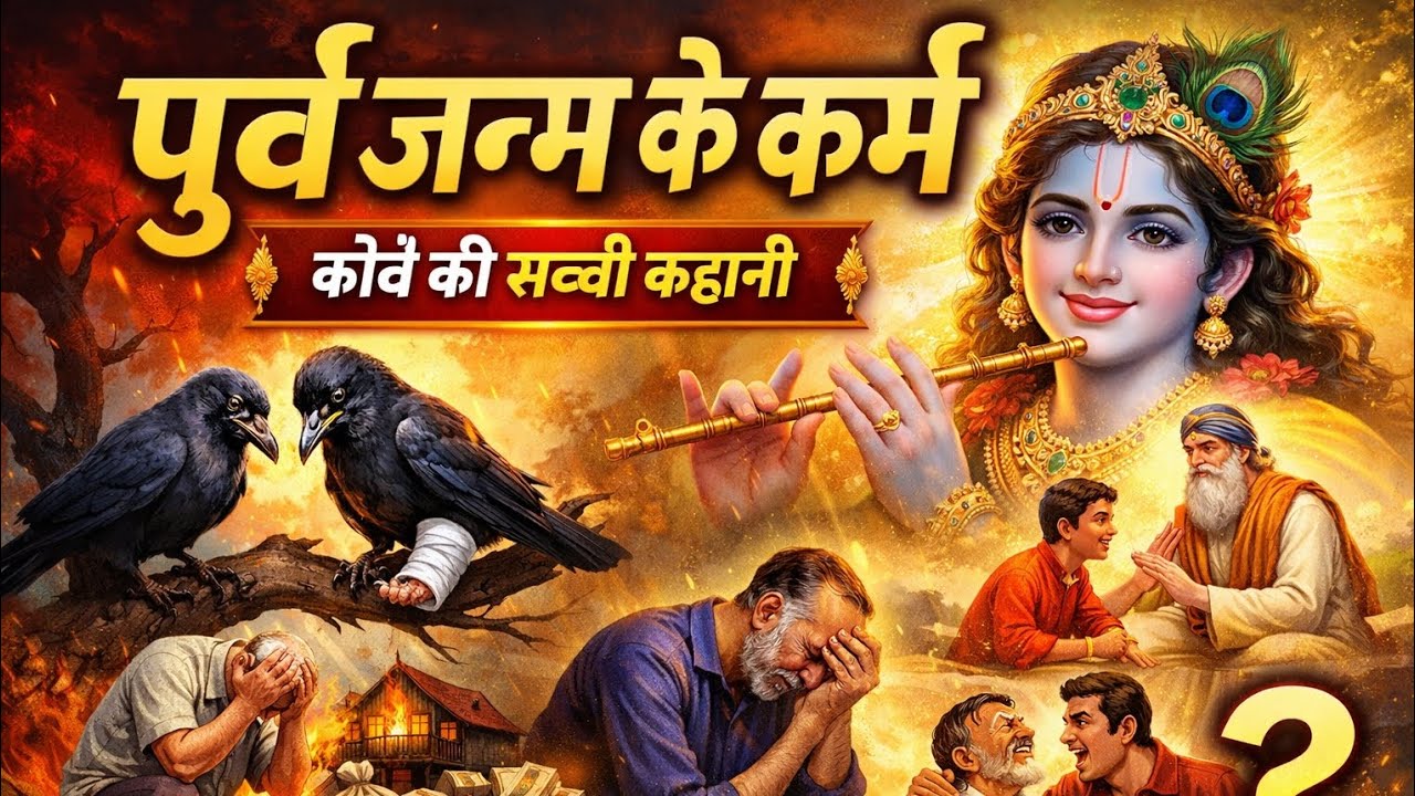 पूर्व जन्म के कर्म | कौवे की सच्ची कहानी | जैसा कर्म वैसा फल | Emotional Krishna Katha |