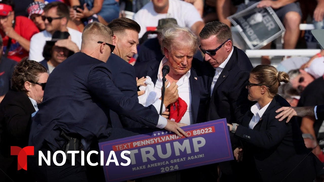 El video del ataque a Trump y una foto que muestra su cercanía al peligro | Noticias Telemundo