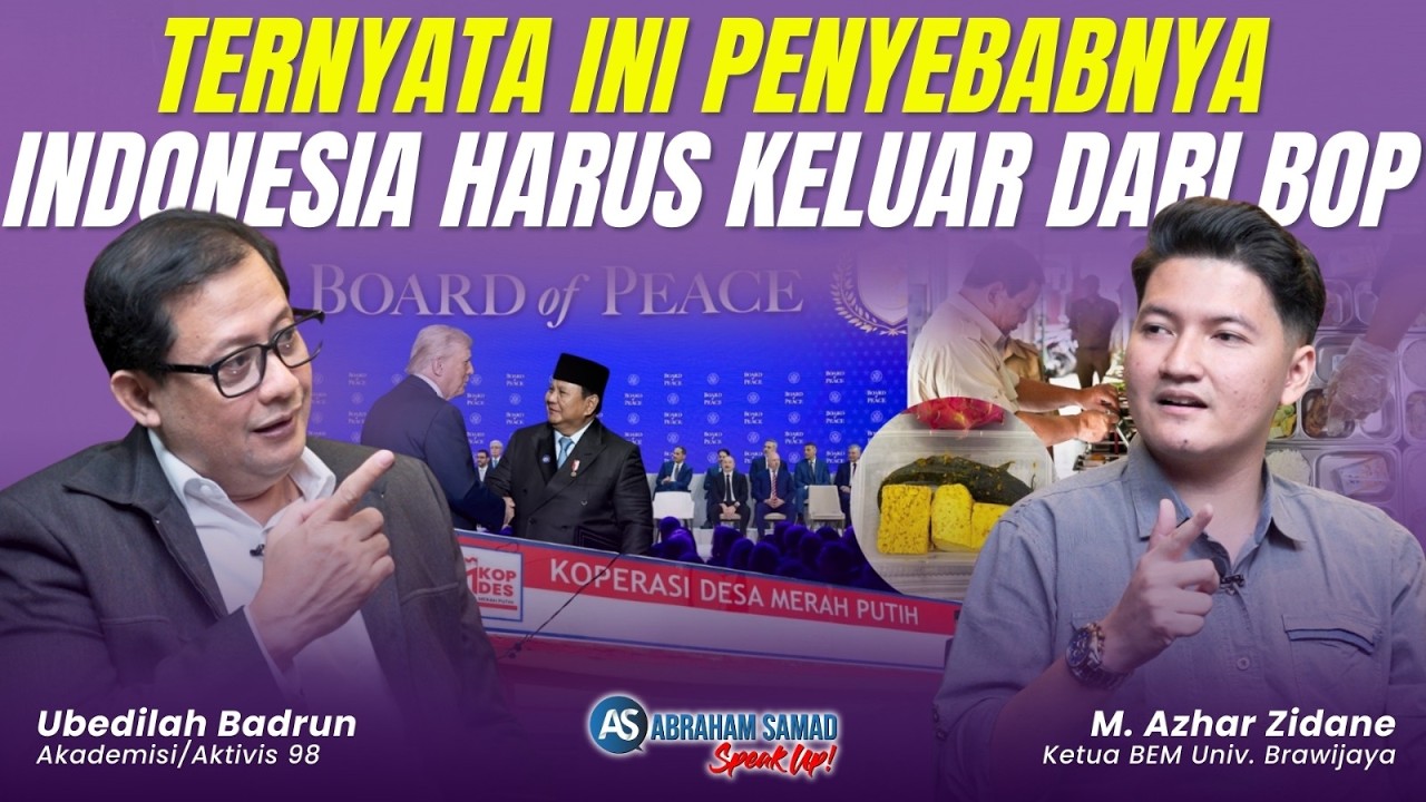 Dari Persoalan Board of Peace Sampai Masalah Dugaan Penyelewengan MBG | #SPEAKUP
