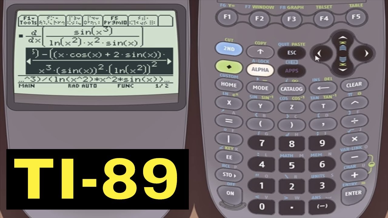 TI-89 Calculator - 01 - Taking Derivatives of a Function in Calculus
