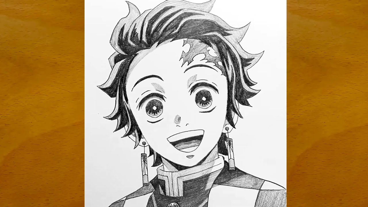 Anime Sketch || How to Draw Tanjiro from Demon Slayer || Tanjiro Drawing Tutorial