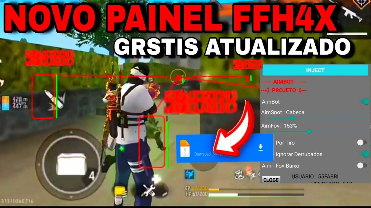 FFH4X PANEL AIMBOT INJECTOR UPDATED FF DIRECT LINK NO KEY DOWNLOAD FFH4X PANEL ANTI BAN NO ROOT