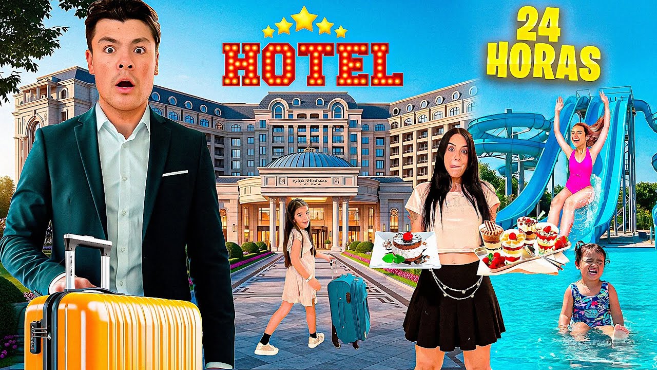 24 horas en un HOTEL 5 ESTRELLAS en familia🏨… ¡No esperábamos esto! 😱