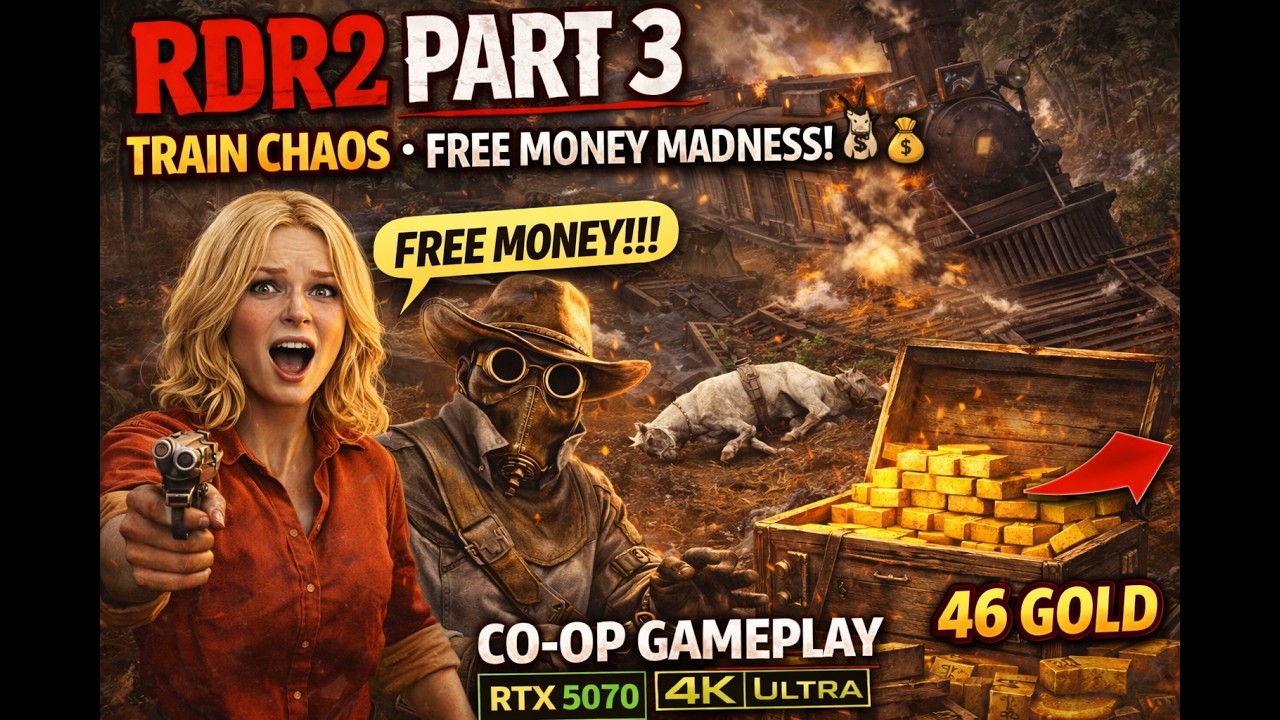 RDR2 Part 3 – Train Chaos & Free Money Madness! 🐴💰 | RTX 5070, 4K, Co-op Gameplay