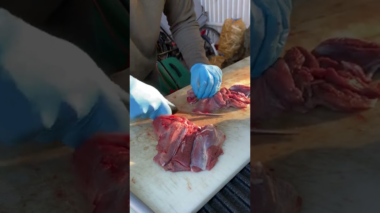 Schouder ontbenen (jong everzwijn) Deboning wild Boar shoulder
