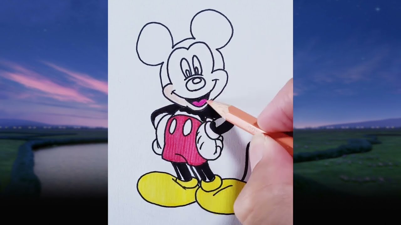 DRAWING MICKEY MOUSE - EASY