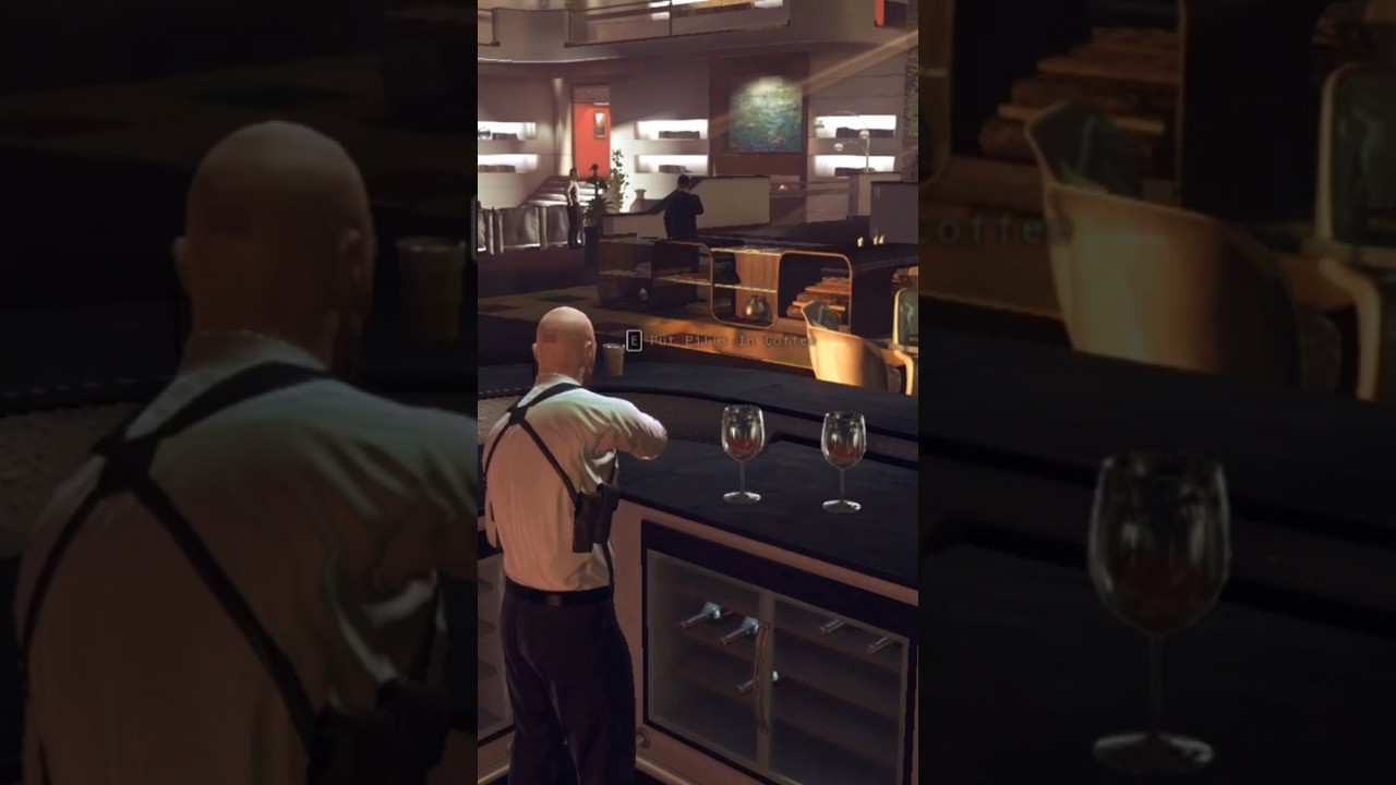 Hitman mixing sleeping pills in coffee 💊 #letsplay #gaming #hitman3 #hitmantrilogy #gameplay #viral