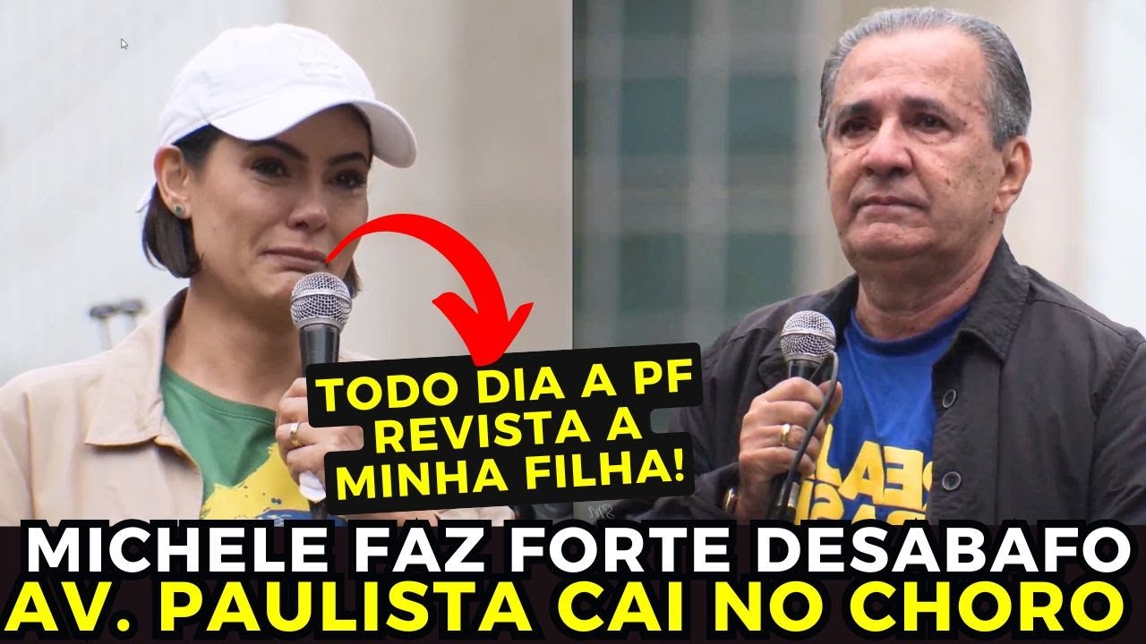 Michelle e Malafaia arrancam lágrimas na Paulista com homenagem a Bolsonaro