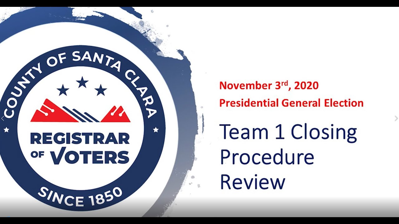 Vote Center Team 1 Closing – Change in Envelope Number