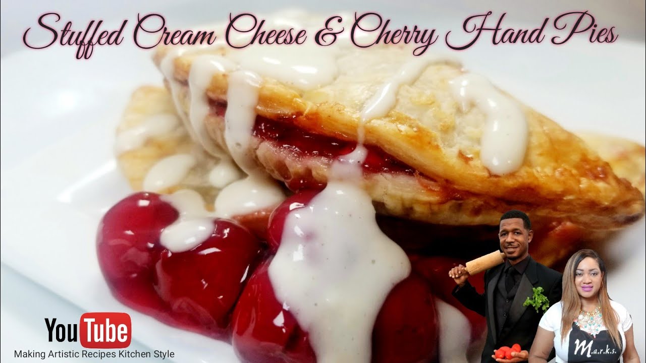 STUFFED CREAM CHEESE & CHERRY HAND PIES 🍒 AIR FRIED