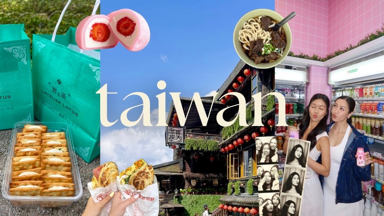 TAIWAN VLOG 🇹🇼🍡 spirited away town, hello kitty 7/11, night market food