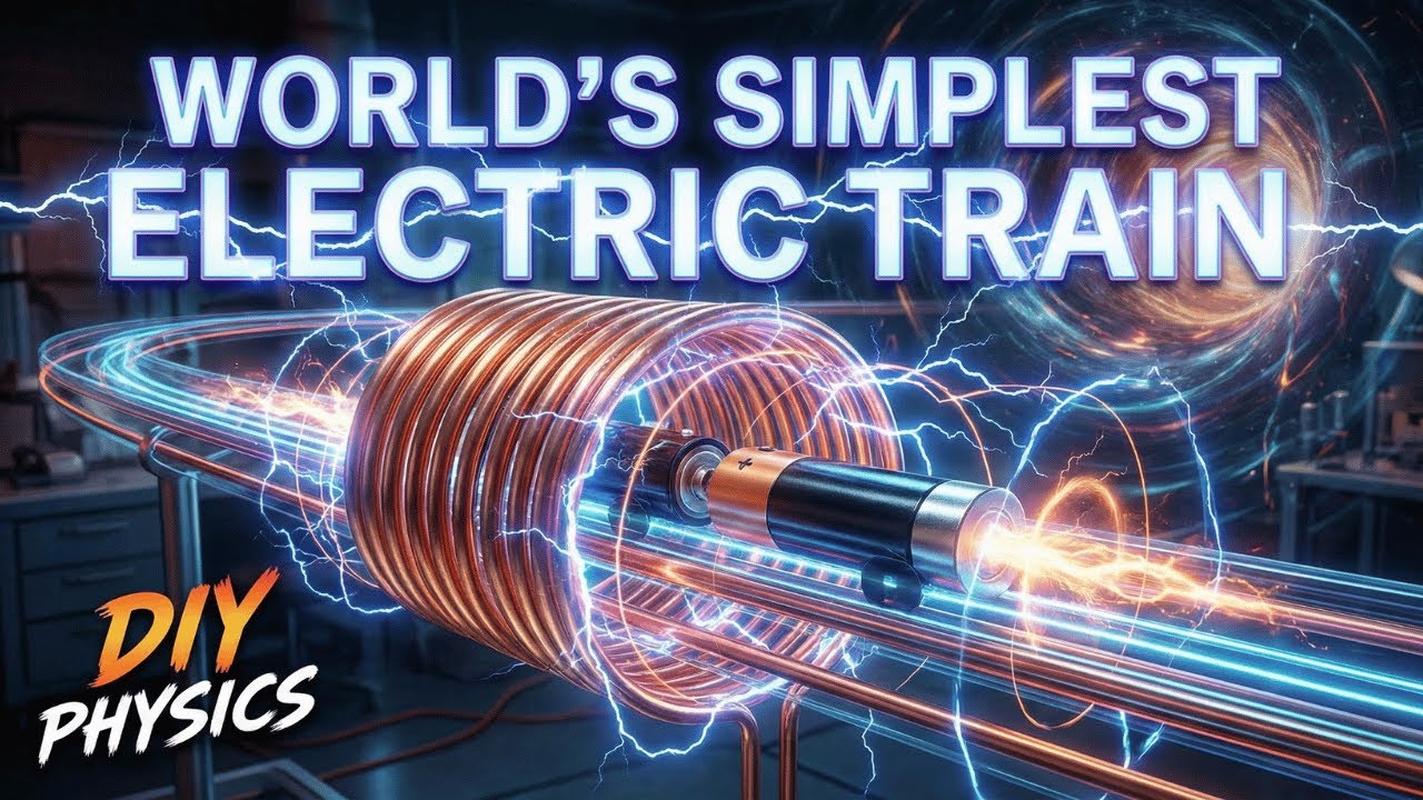 World&rsquo;s Simplest Electric Train: DIY Physics Experiment with Magnets and Copper