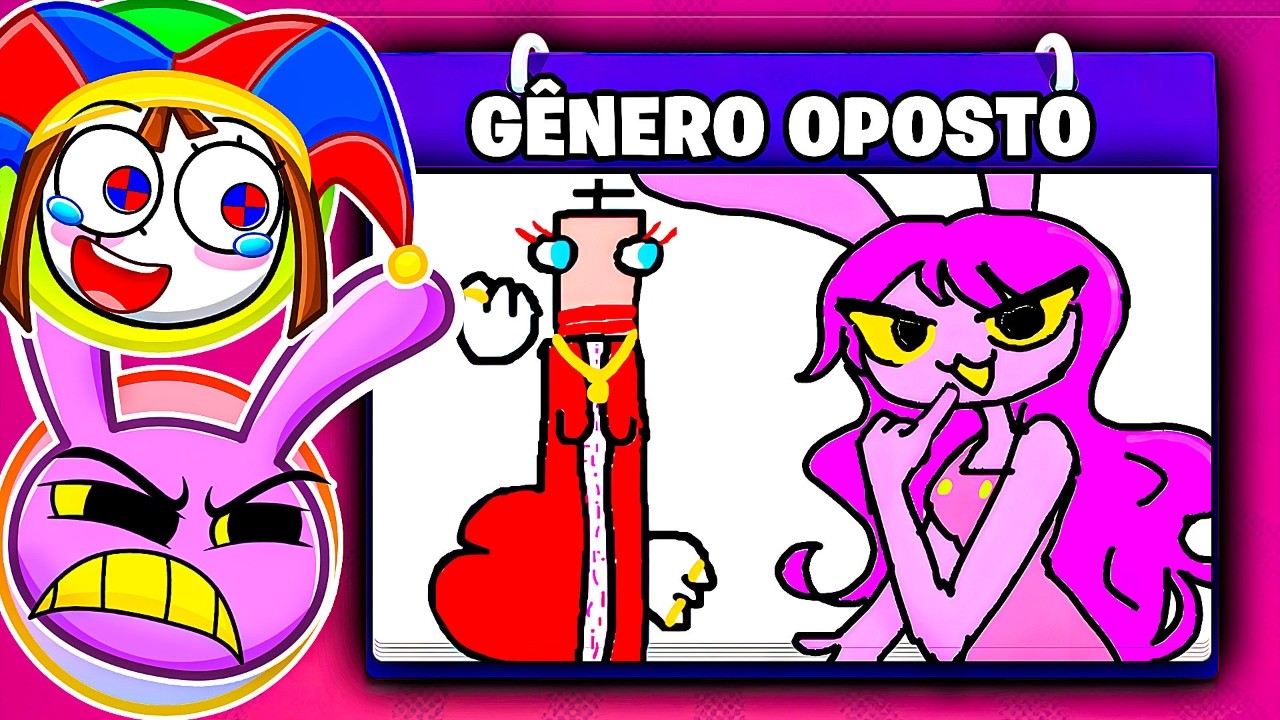 Desenhamos o Circo Digital no GÊNERO OPOSTO no Gartic Phone