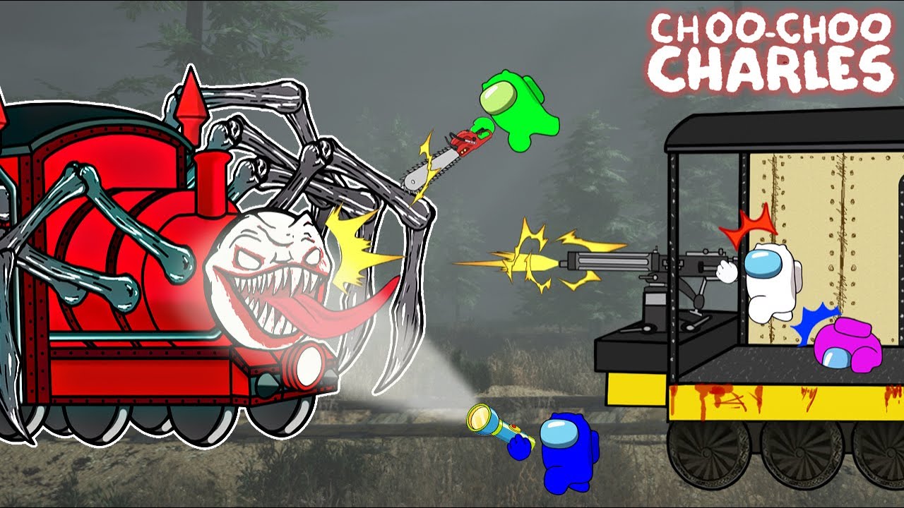AMONG US vs CHOO CHOO CHARLES | Funny Animation | 추추찰스 vs 어몽어스