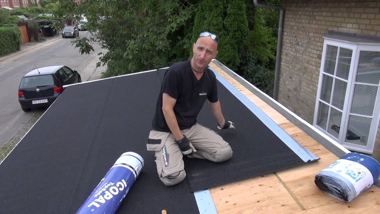 Lægning af tagpap (Icopal topsafe)