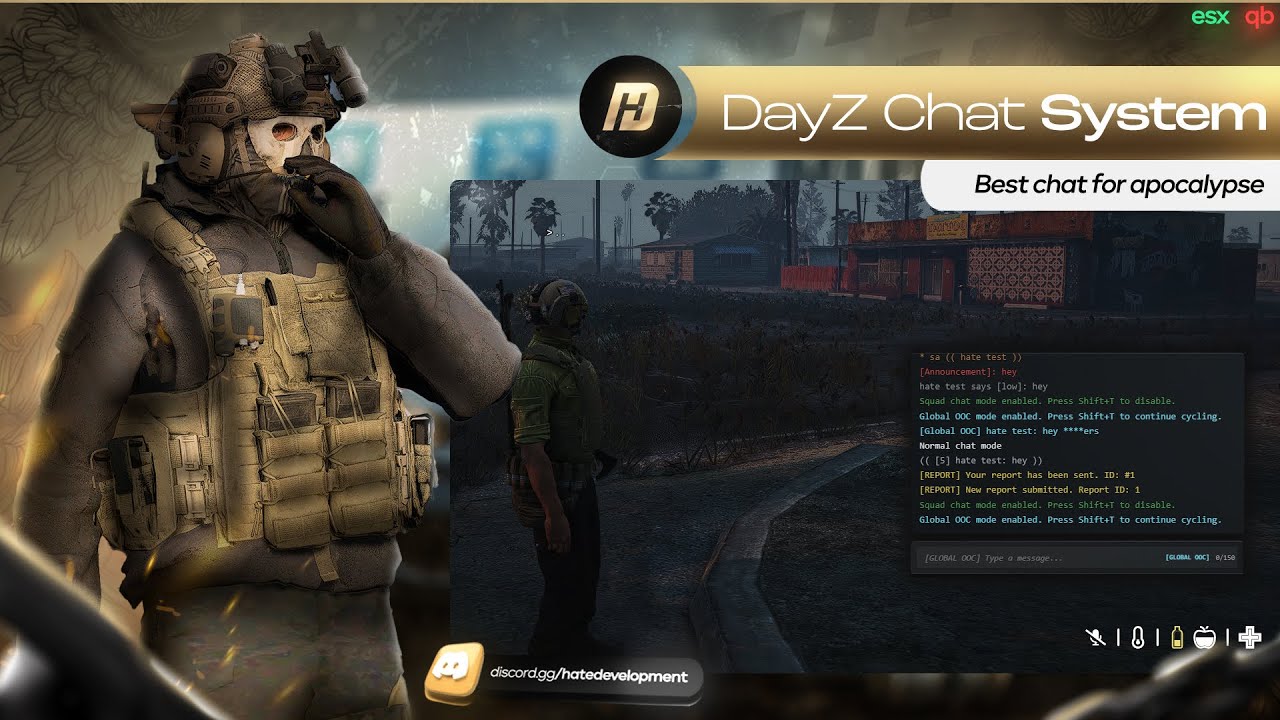 Fivem DayZ Chat System | Hate Development