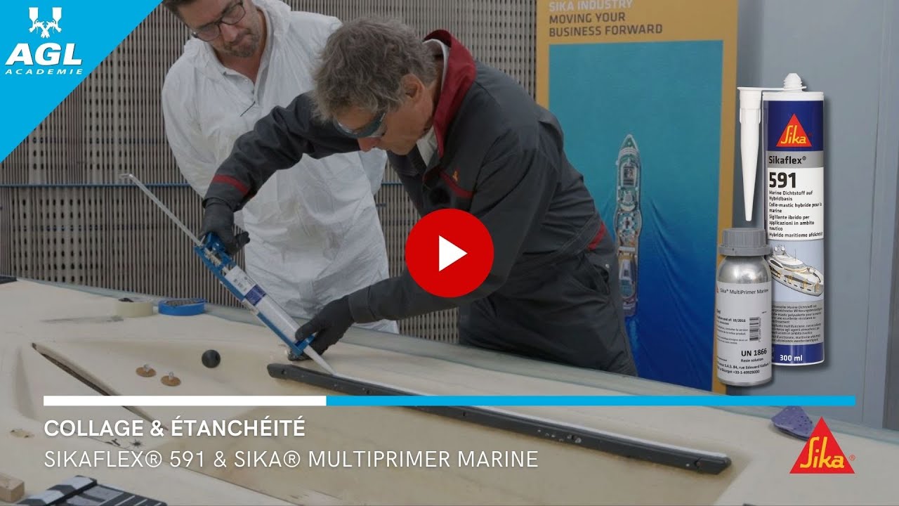 Webséries AGL Marine/SIKA - Collage & étanchéité - SIKAFLEX® 591 & MultiPrimer Marine [Ep. 4/9 - FR]