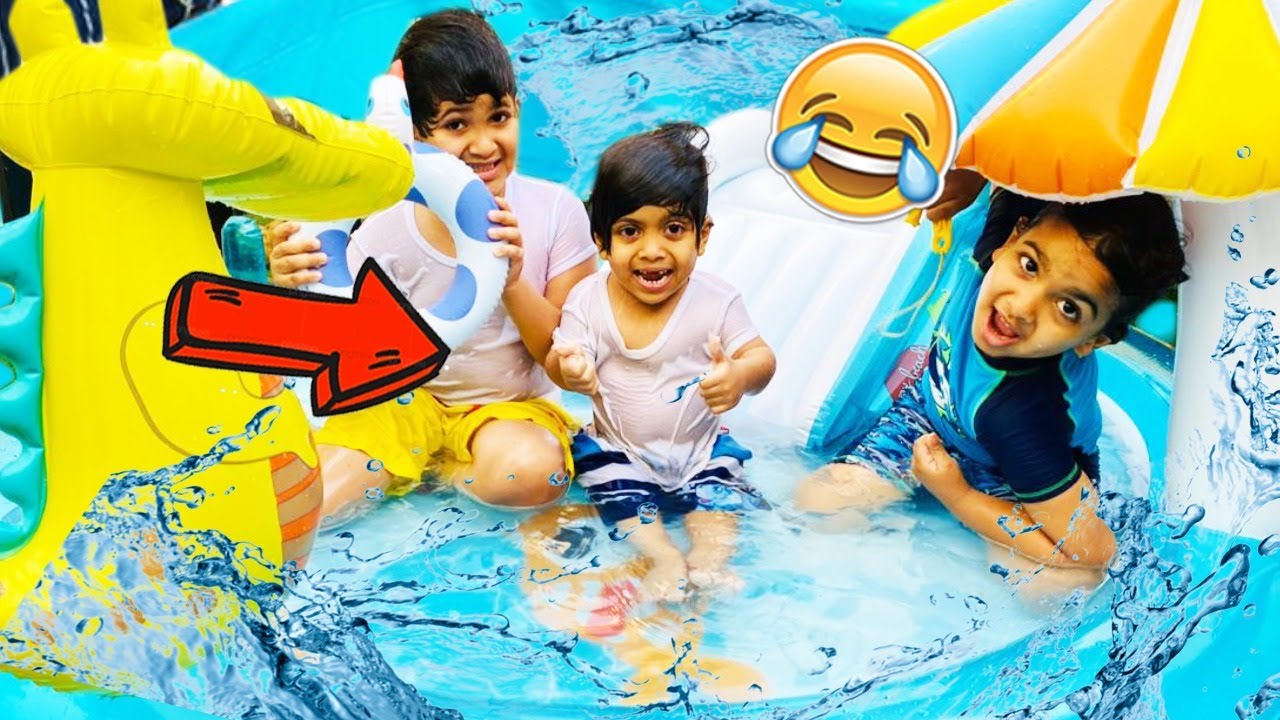 سوينا تحديات المسبح الجديد🤣🐠