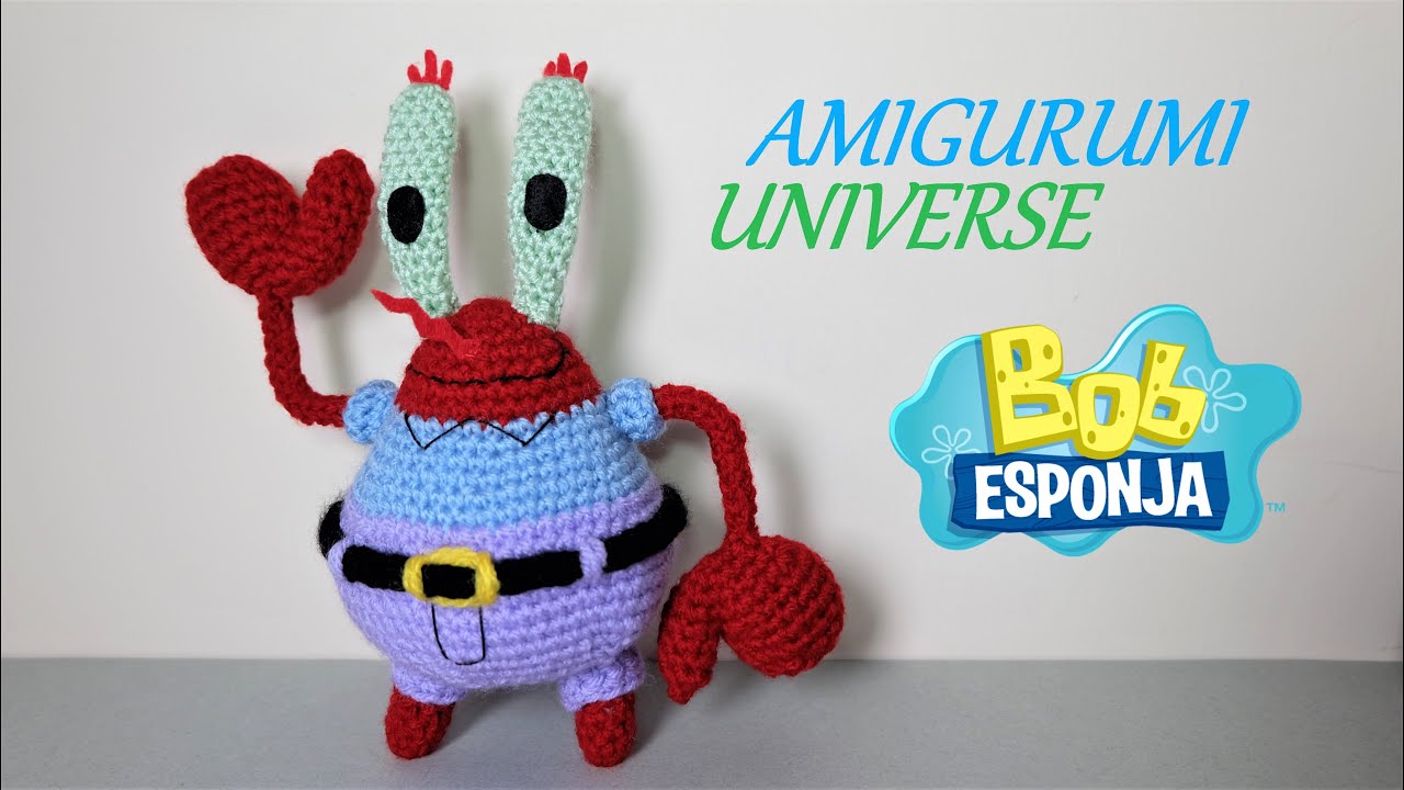 SEÑOR CANGREJO! (Bob Esponja) Tutorial muñeco de ganchillo de Amigurumi Universe.