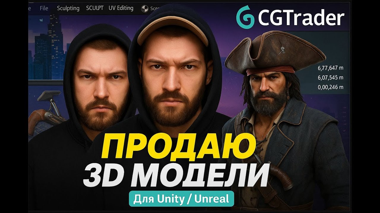 3D-модели для Unity и Unreal &mdash; мой опыт на CGTrader