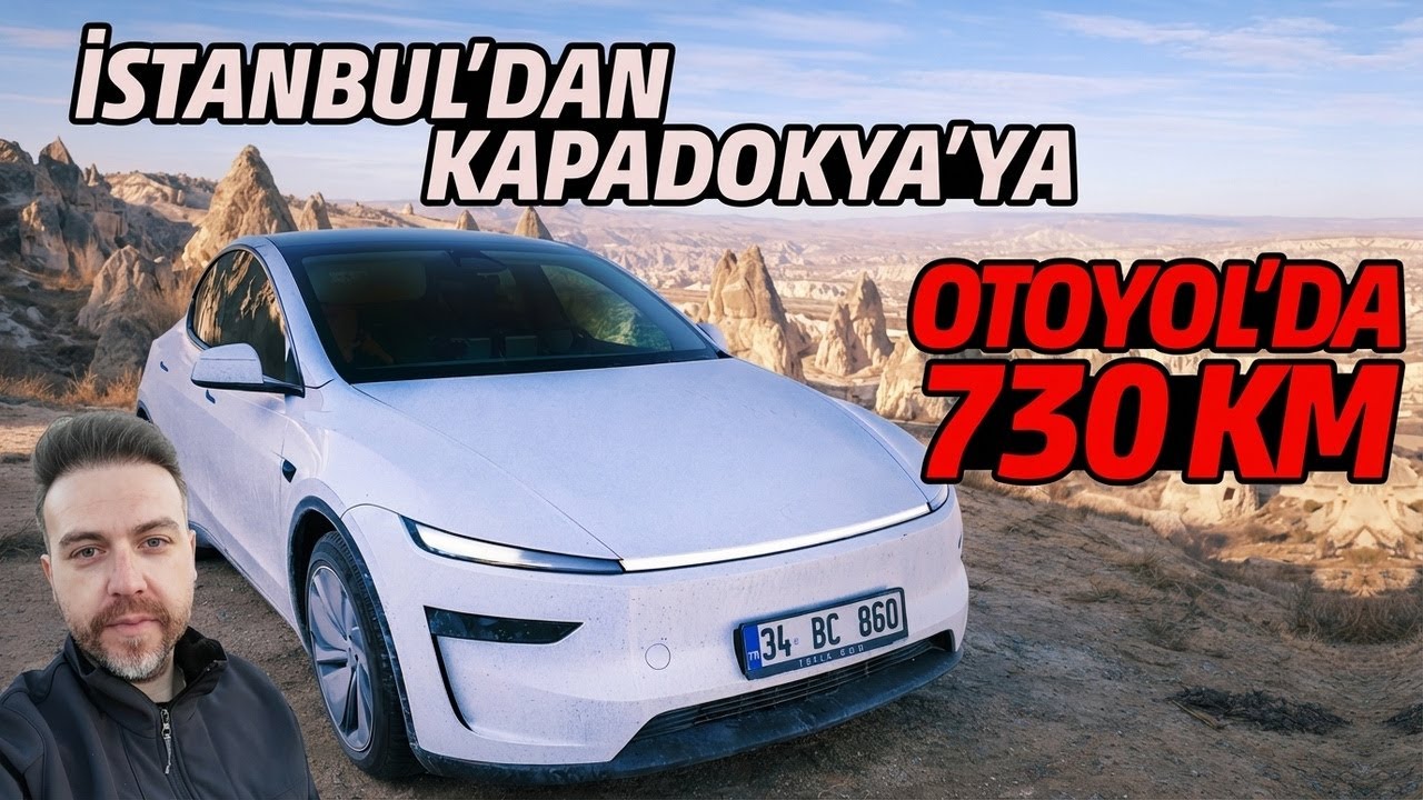 İstanbul’dan Kapadokya’ya Otoyol Sürüşü | Tesla Model Y SR Gerçek Tüketim Soğuk Hava