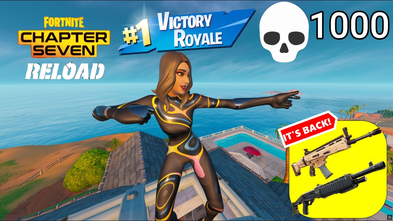 1000 Elimination Squad “RELOAD” Gameplay Wins (Fortnite Chapter 7 Xbox One Controller)