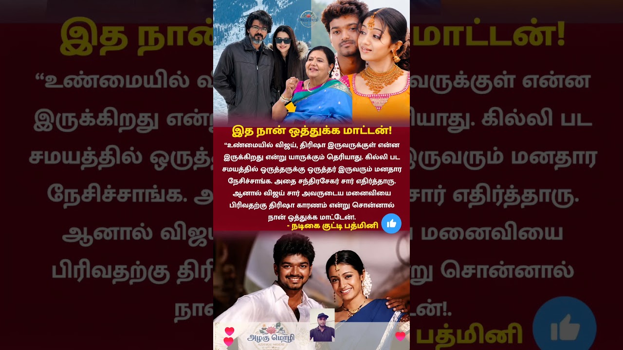 &ldquo;திரிஷா காரணம்னு நான் ஒத்துக்க மாட்டேன்!&rdquo; &ndash; நடிகையின் பழைய பேட்டி மீண்டும் வைரல்!. #shorts