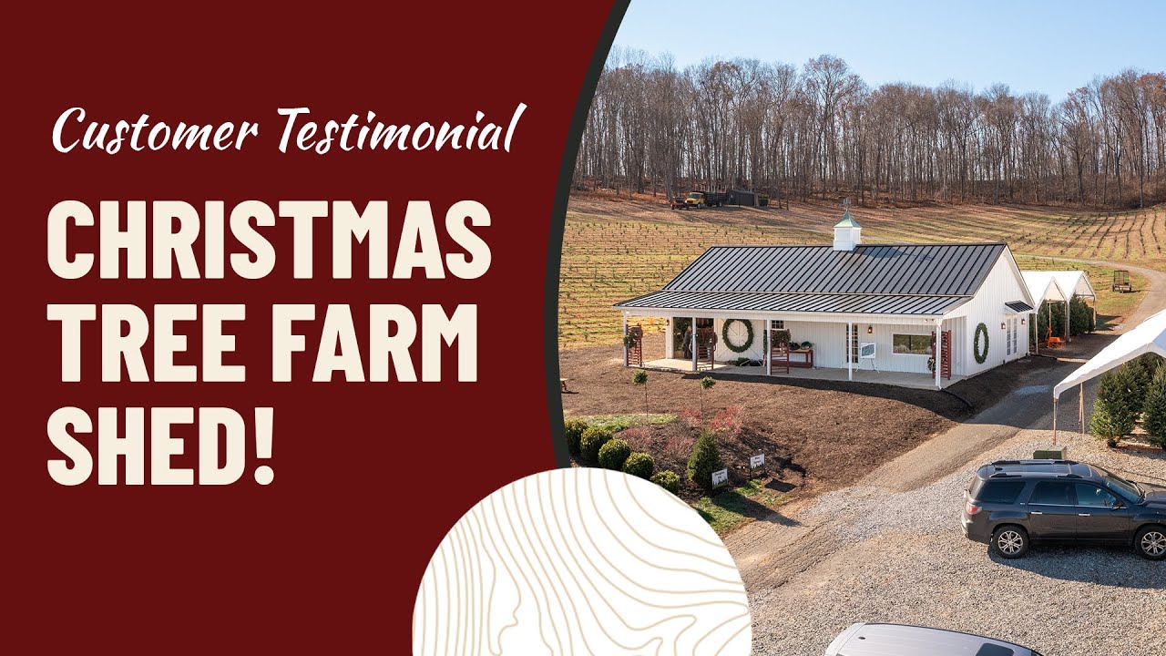 Индивидуальный сарай для рождественской ёлочной фермы Winterfarm | Sheds Unlimited