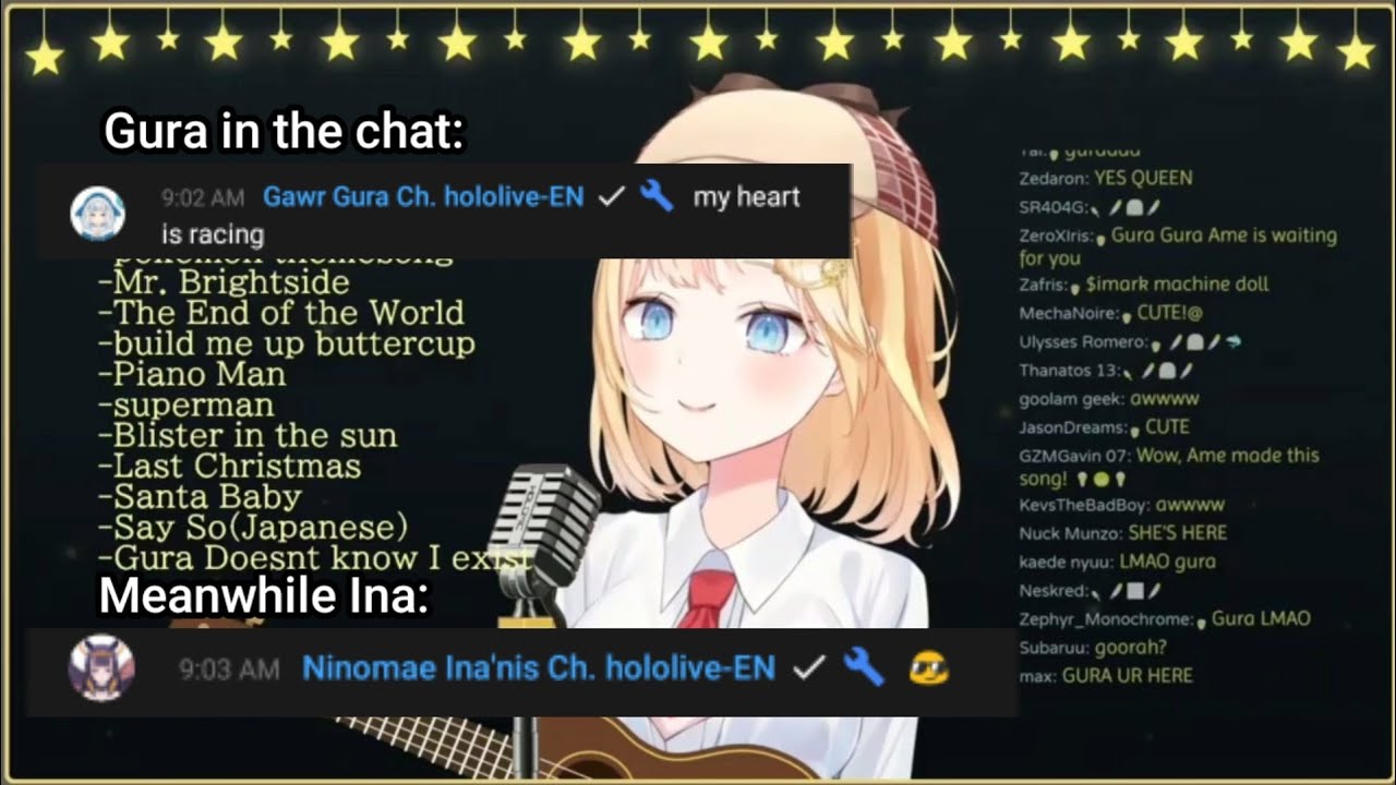 Amelia sings Gura Doesn't Know I Exist