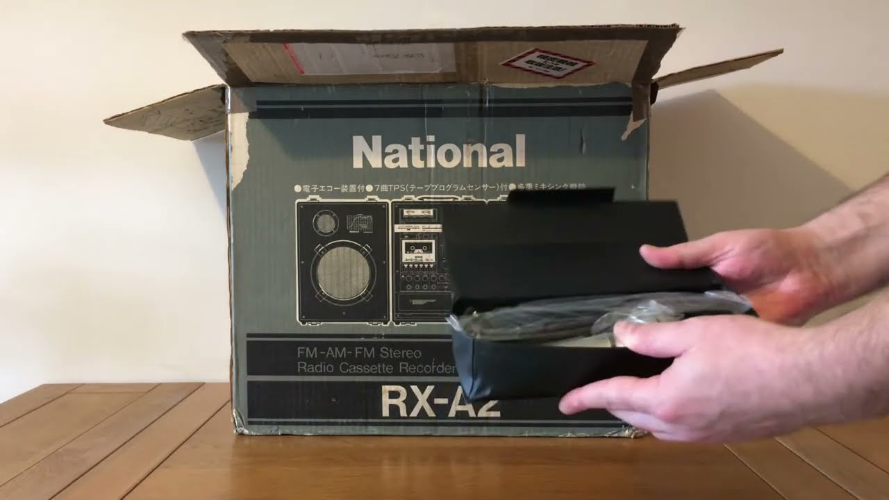 Unboxing Brand New NATIONAL RX-A2 FM-AM Stereo Radio Cassette Recorder Boombox