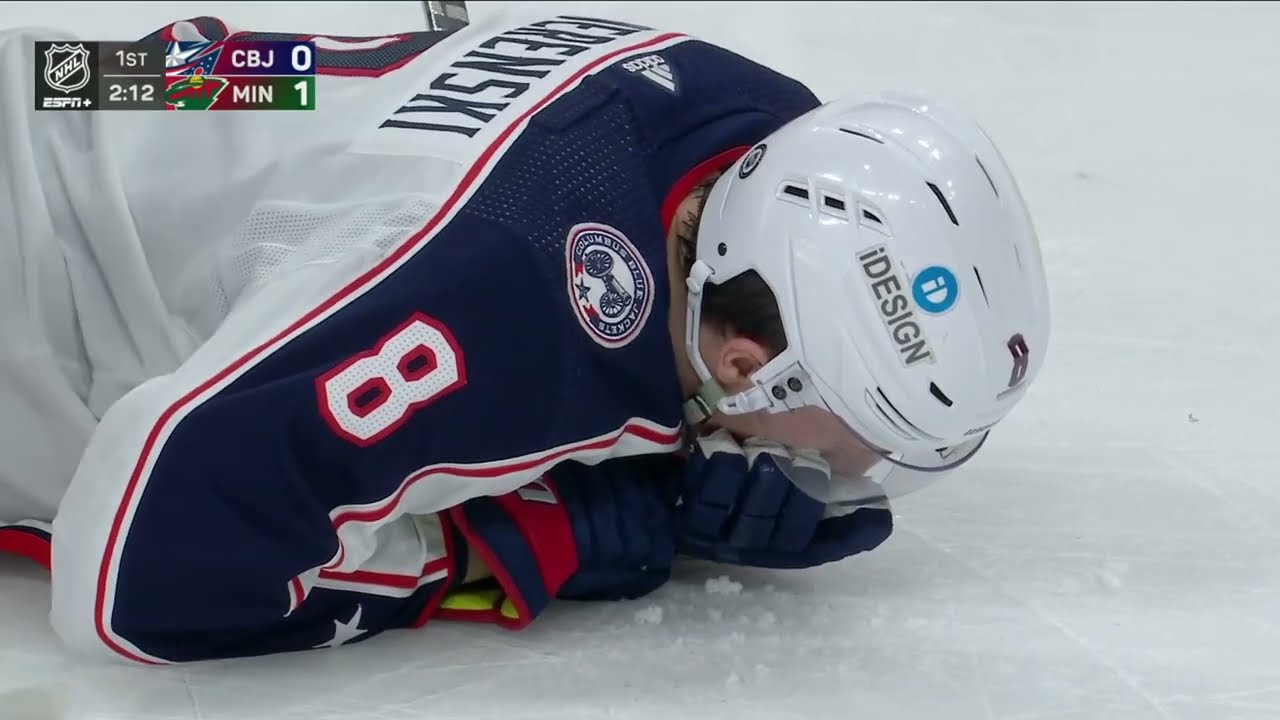Zach Werenski Leaves Game After Hit From Jacob Middleton