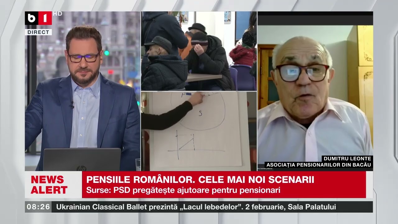 PENSIILE ROMÂNILOR  CELE MAI NOI SCENARII. D. LEONTE, ASOCIAȚIA PENSIONARILOR DIN BACĂU_Știri B1TV